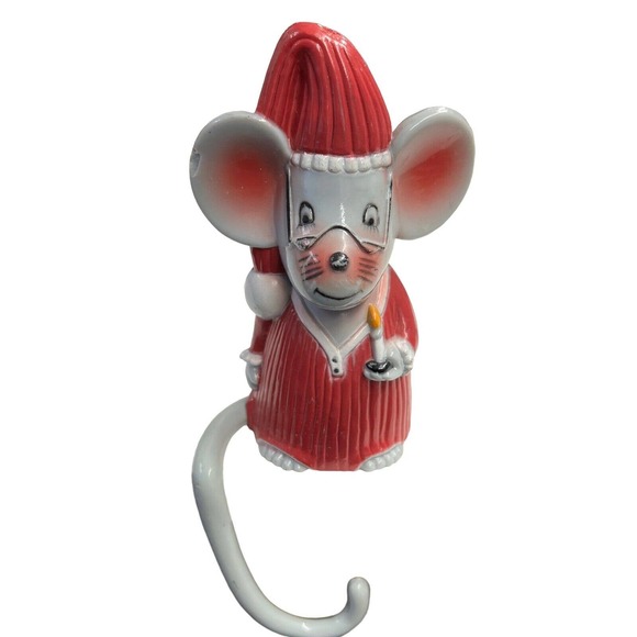 Vintage 1982 Sun Hill Stocking Holders Santa Claus, Boy Dog & Mouse Hanger - Picture 4 of 10